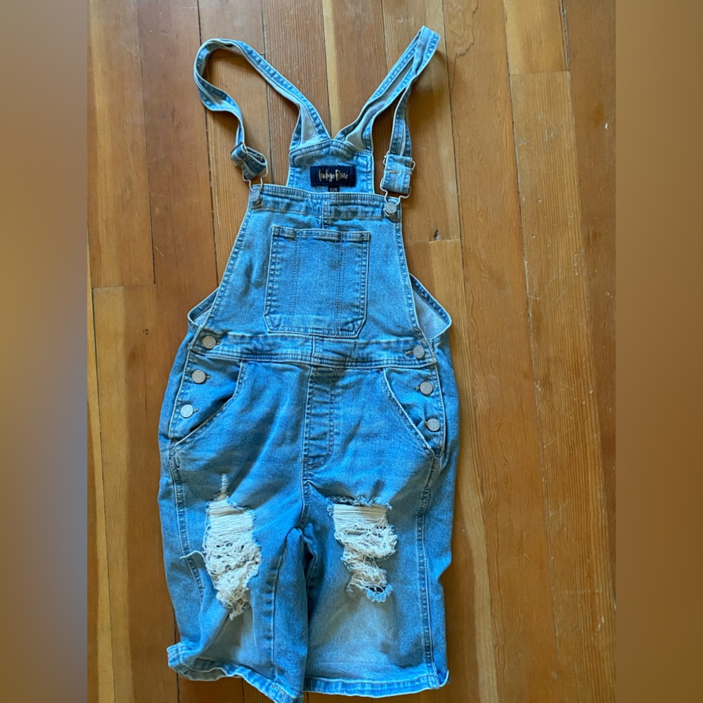 Indigo Rein Shorts Overalls